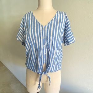 Charlotte Russe Blue Striped Top